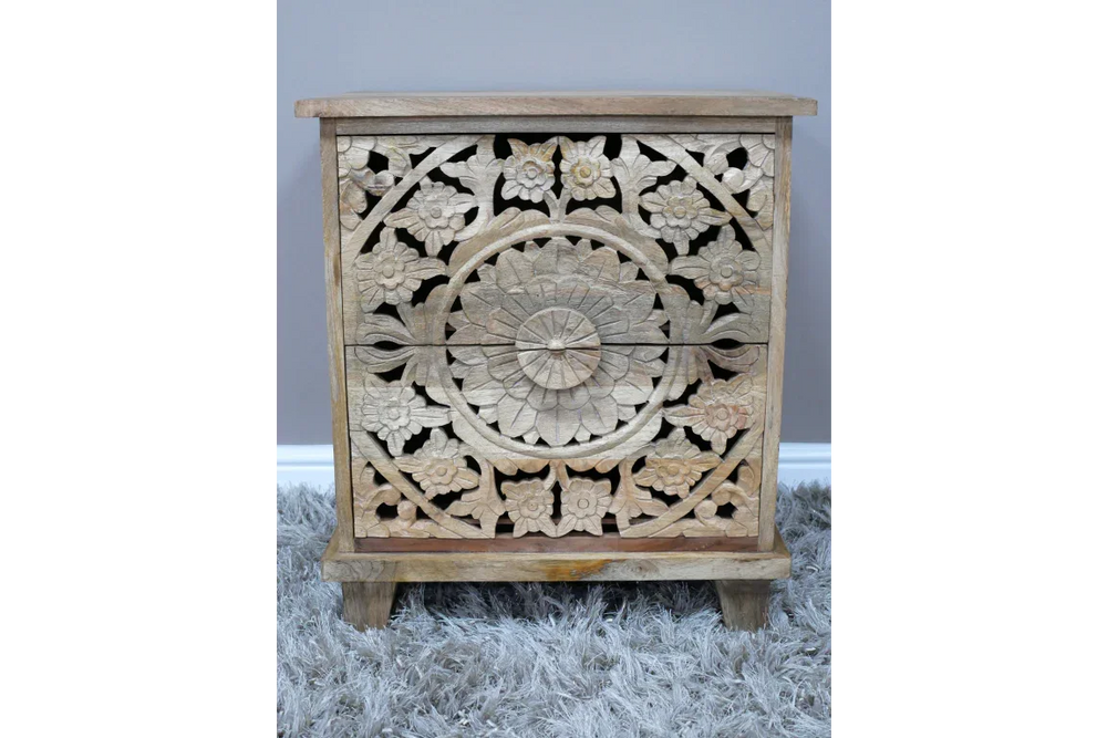 Carved Bedside - 9706