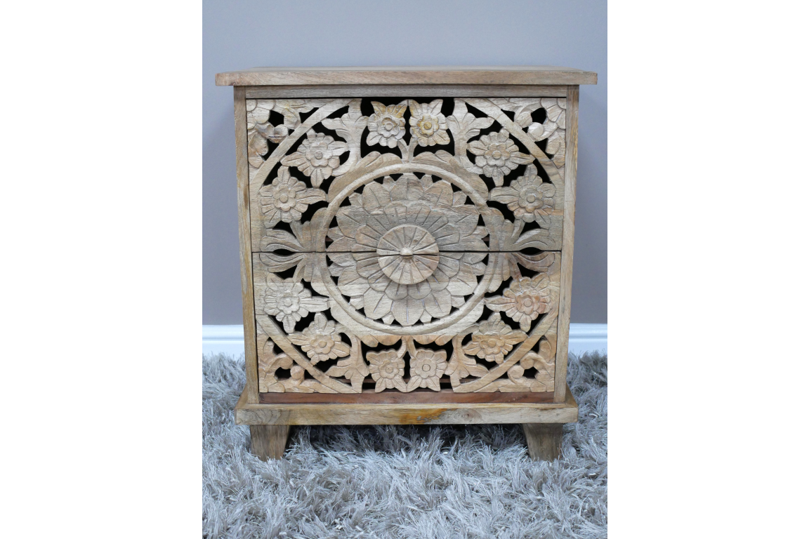 Carved Bedside - 9706