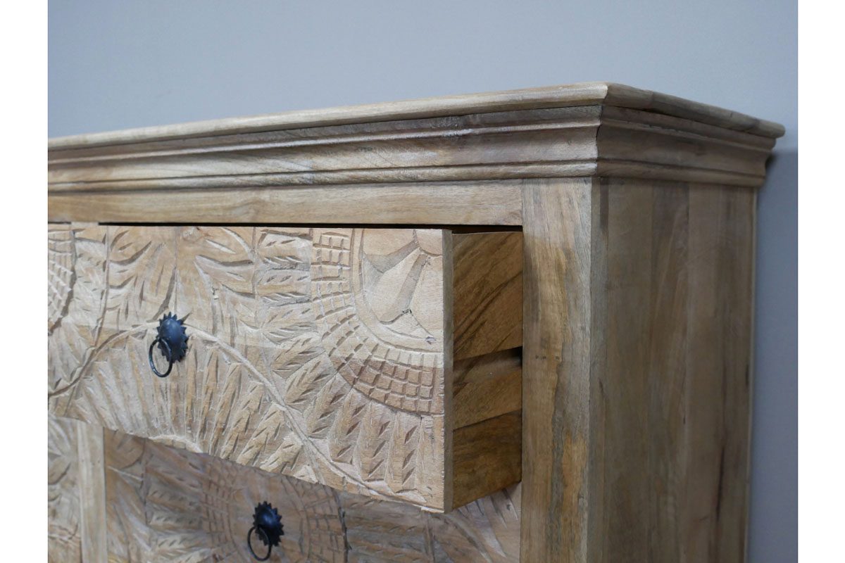 Large Carved Chest Of Drawers