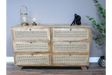 6 Drawer Rattan Cabinet - 9759