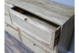 6 Drawer Rattan Cabinet - 9759