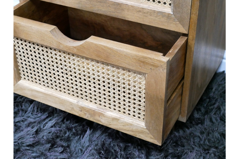 2 Drawer Rattan Bedside - 9764