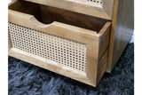 2 Drawer Rattan Bedside - 9764