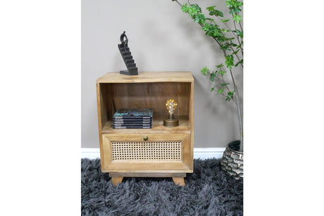 1 Drawer Rattan Bedside