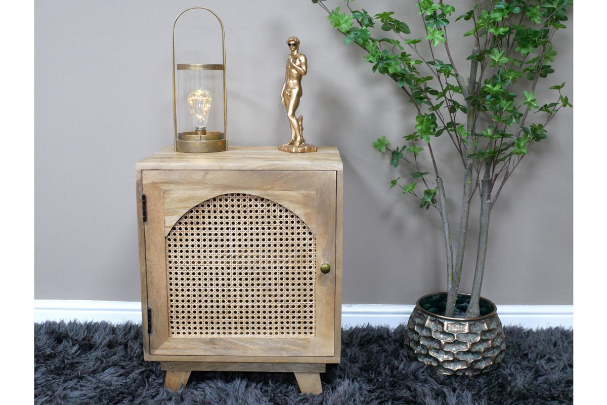 1 Door Rattan Bedside