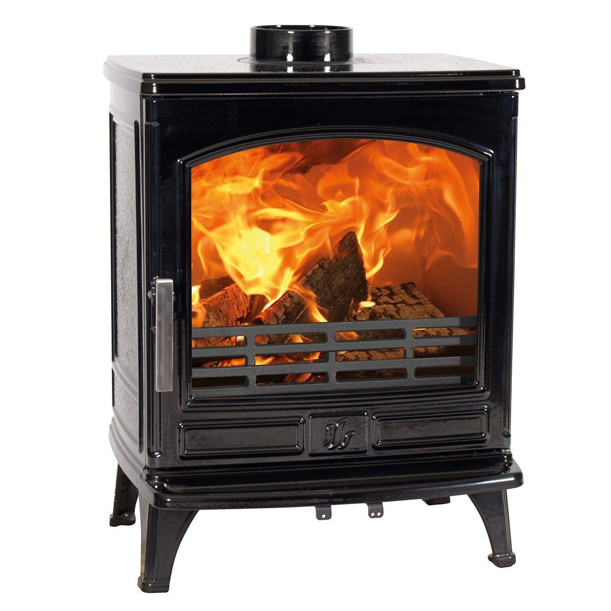 Acr Ashdale 7Kw Matt Black Defra Multifuel Wood Burning Stove
