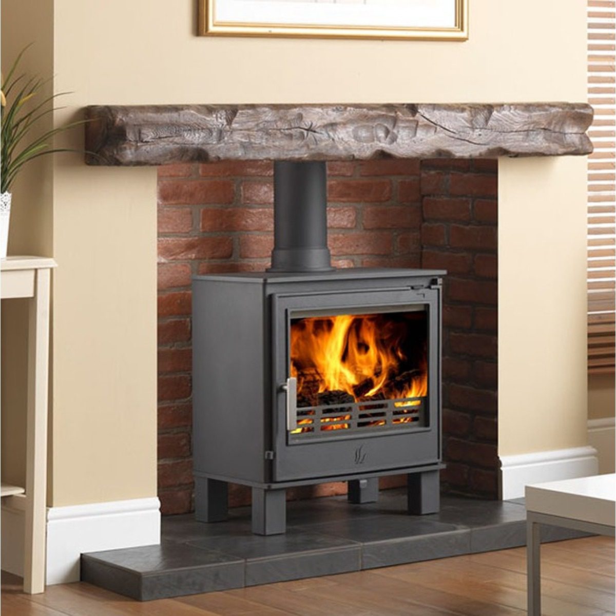 Acr Buxton 5Kw Matt Black Defra Multifuel Wood Burning Stove
