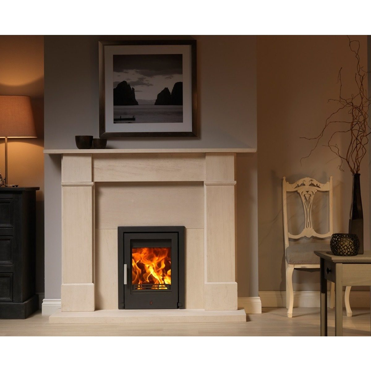 Acr Tenbury 5Kw Insert M/F Stove Matt Blk