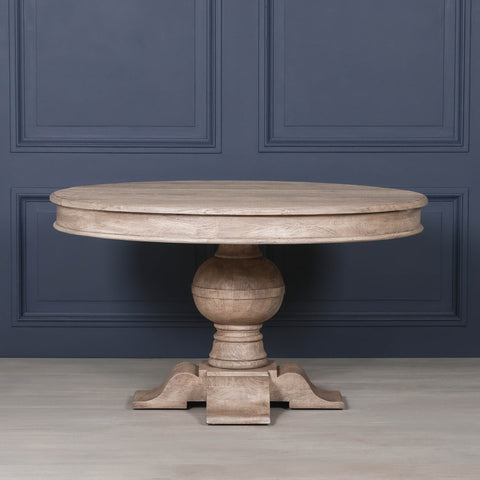 Rustic Acacia Round Ball Dining Table