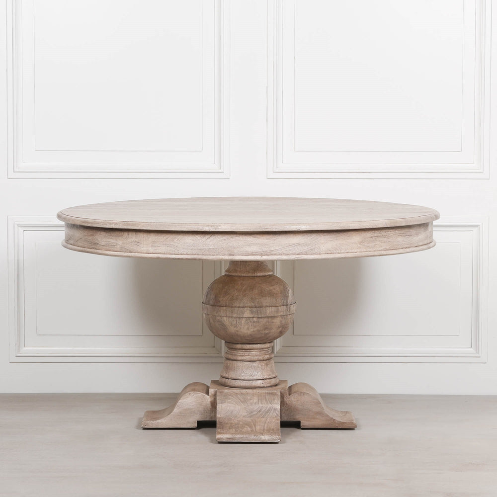 Rustic Acacia Round Ball Dining Table