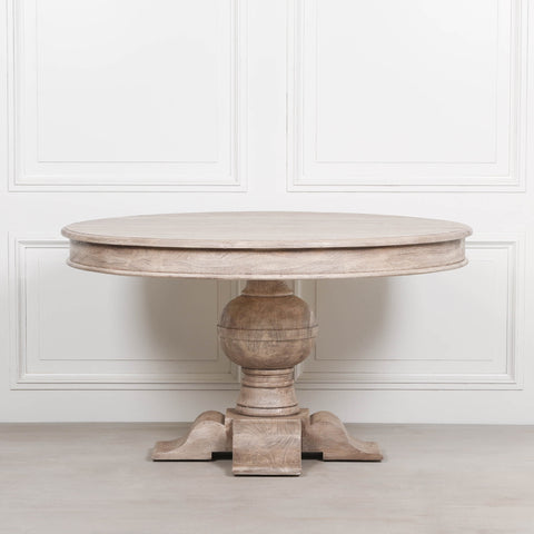 Rustic Acacia Round Ball Dining Table