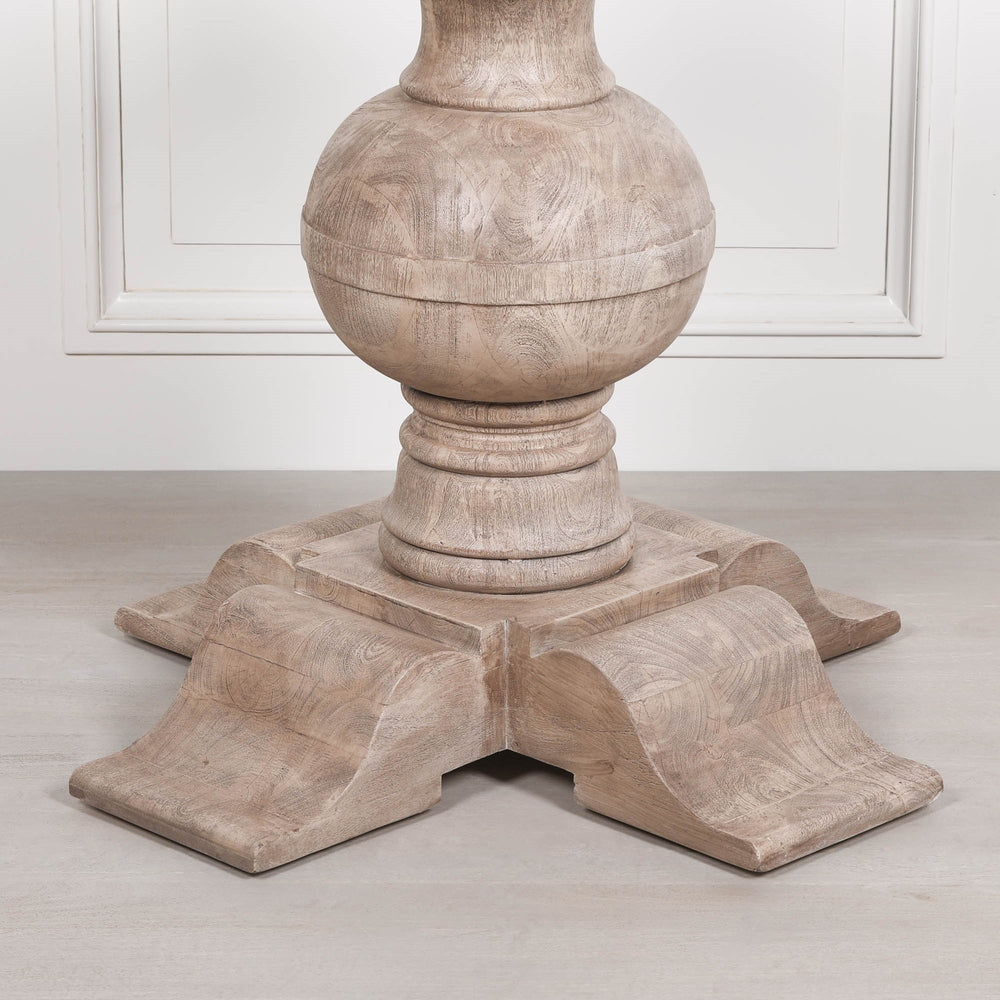 Rustic Acacia Round Ball Dining Table