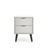 Alba 2 Drawer Bedside - Grey - ALB001
