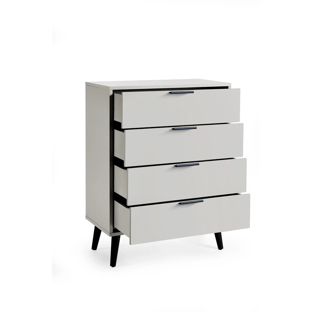 Alba 4 Drawer Chest - Grey - ALB002