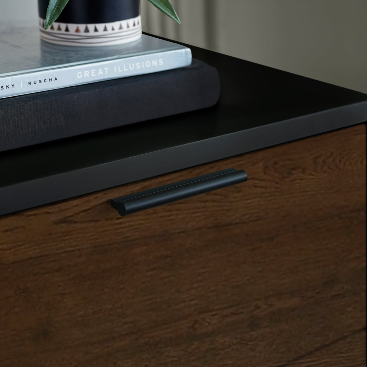 Alba 2 Drawer Bedside - Grey - ALB001