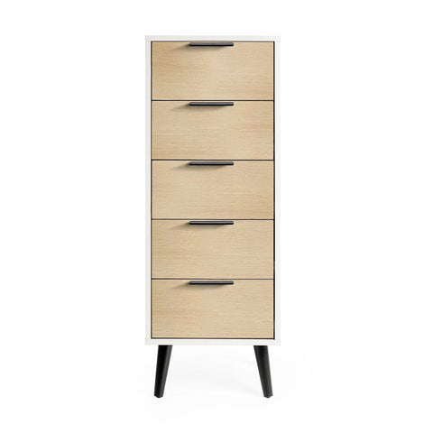 Alba 5 Drawer Chest - Grey - ALB003