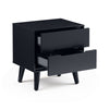 Alicia 2 Drawer Bedside - White - ALI201