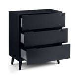 Alicia 3 Drawer Chest - White - ALI202