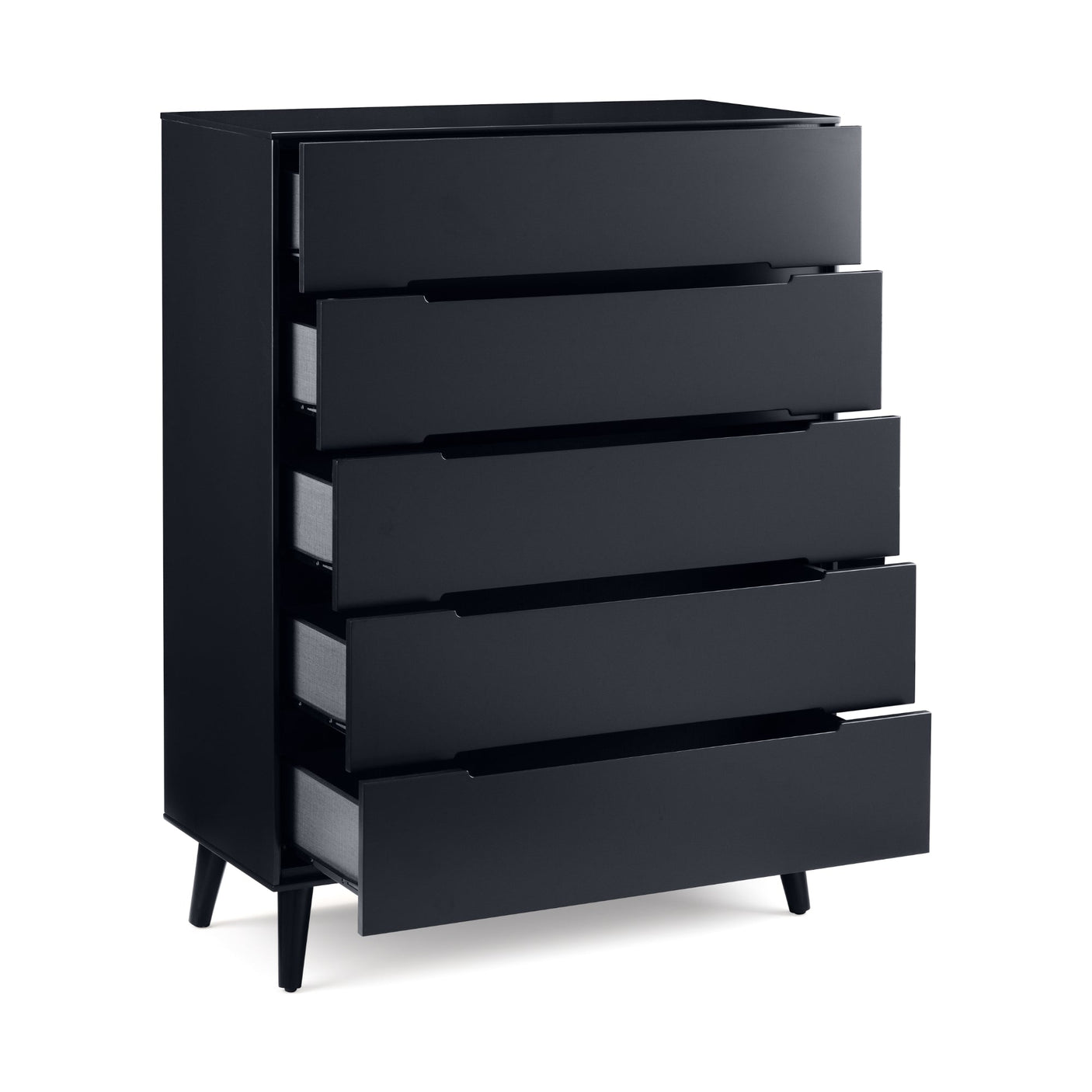 Alicia 5 Drawer Chest - White - ALI203