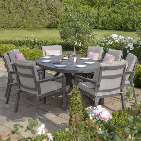 New York 8 Seat Oval Dining Set