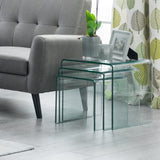 Amalfi Nest Of Tables - Glass - AMA001