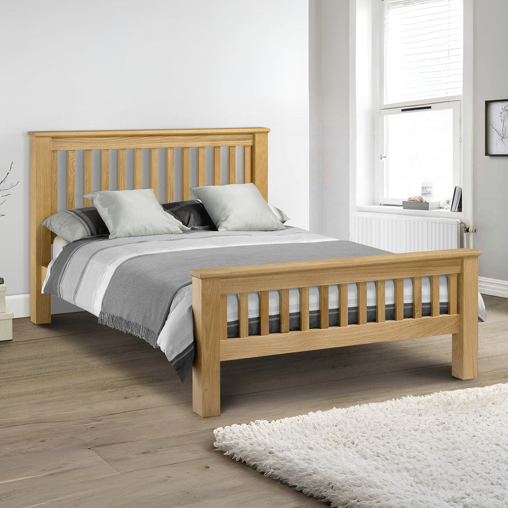 Amsterdam High Footend Bed - Brown / Double - AMS001