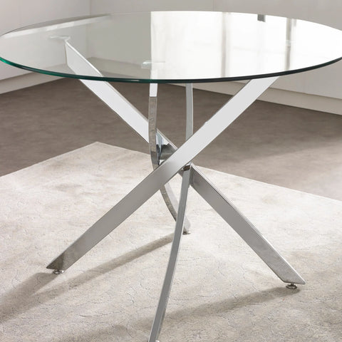 Anderson Round Dining Table - Silver - AND101
