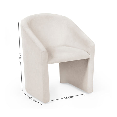 Anthea Tub Chair - Cream - ANT001