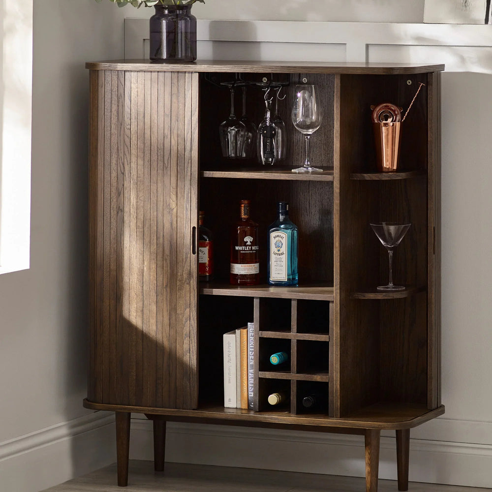 Arya Drinks Cabinet - Brown - ARY007
