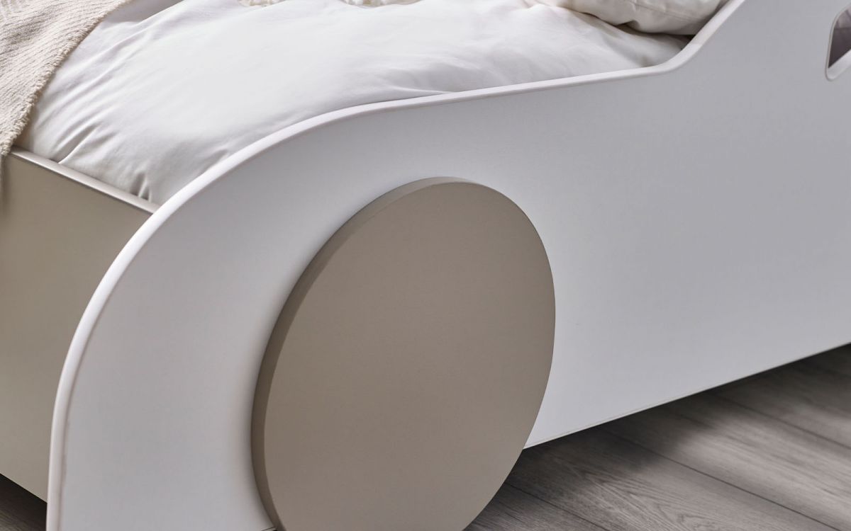 Atlantis Toddler Car Bed - White