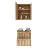 Austin Mirrored Cabinet - Light Brown and Glass - AUS003