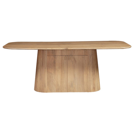 Austin Solid Wood 200cm Dining Table with fluted base design