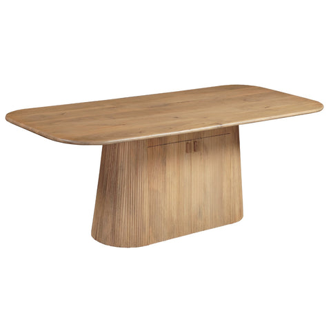 Austin Solid Wood 200cm Dining Table with fluted base design