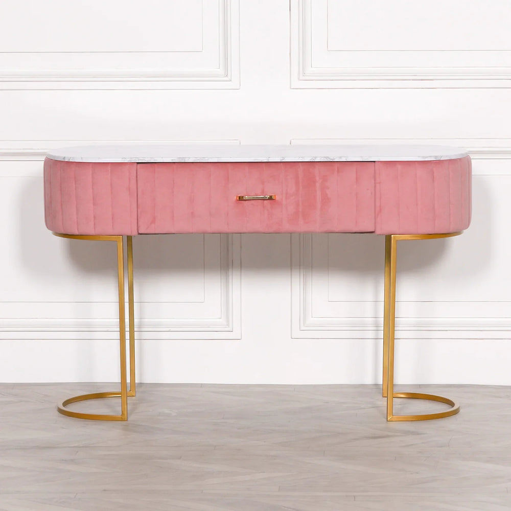 Pink Upholstered Dressing Table