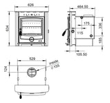 Achill 17.5kW Insert Boiler (Eco) - Technical Drawing