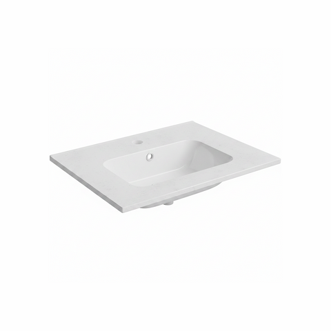 White ceramic sink on a white background