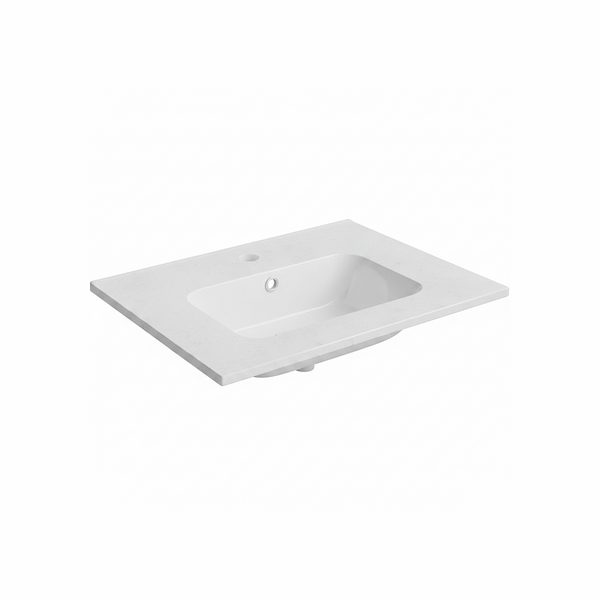 White ceramic sink on a white background