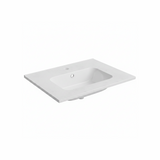 White ceramic sink on a white background
