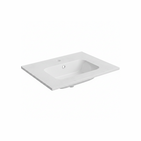 White ceramic sink on a white background