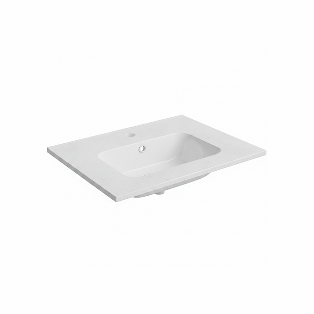 White ceramic sink on a white background