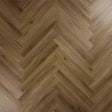 antique walnut flooring with herringbone pattern and natural wood grain texture