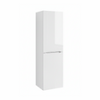 Gloss white tall bathroom storage cabinet with two door design and sleek modern finish | Home Centre Direct UK