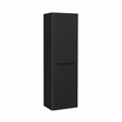 Matt black tall bathroom storage cabinet with two door design and contemporary finish | Home Centre Direct UK