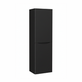 Matt black tall bathroom storage cabinet with two door design and contemporary finish | Home Centre Direct UK