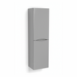 Matt grey tall bathroom storage cabinet with two door design and contemporary finish | Home Centre Direct UK