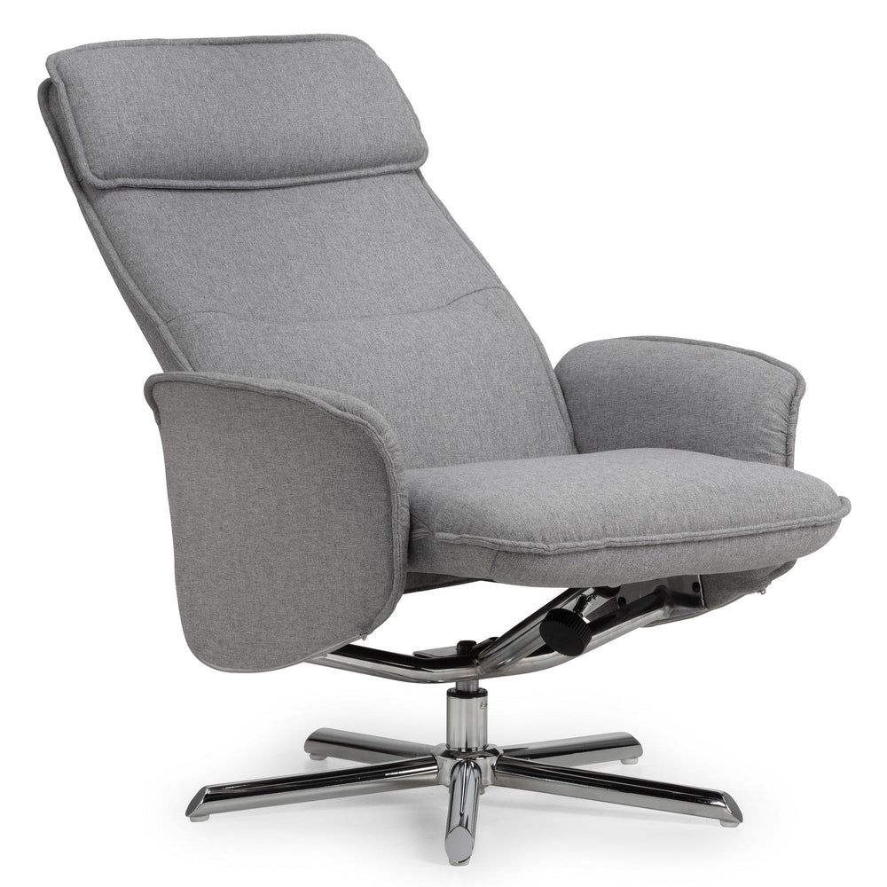 Aria Recliner and Stool - Grey - ARI001