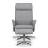 Aria Recliner and Stool - Grey - ARI001