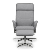 Aria Recliner and Stool - Grey - ARI001