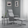 Aria Recliner and Stool - Grey - ARI001