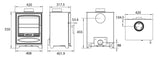 Ascot 5kW Multi Fuel (Eco) - Technical Drawing